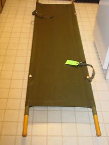 Vintage WWII Military Stretcher Canvas Army Field Fold Up Litter