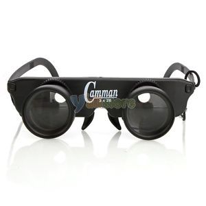 New and High Quality 3x28 Glasses Style Fishing Binoculars Telescope Black