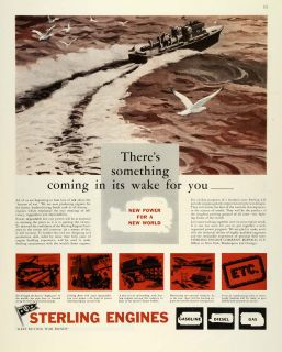 1944 Ad Sterling Engine Co Buffalo Watercraft Boat Gasoline Diesel Motors WWII