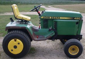 John Deere 420 Lawn Garden Tractor One Owner Needs New Engine for Charity