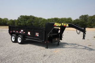 2012 Big Tex Trailers Gooseneck Dump Trailer 14k GVWR Skid Steer Package