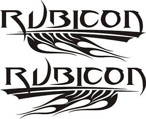 Jeep Rubicon Tribal Flames Design Stickers Decals