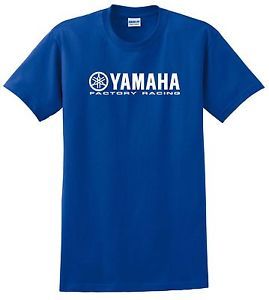 Yamaha Factory Racing T Shirt Blue White YZF R1 R6 YFZ Banshee Rhino Raptor PWC