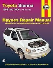 Toyota Sienna Van Haynes Repair Manual New Shop 98 08