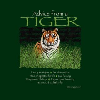 Advice from A Tiger Wild Animal T Shirt XXL New