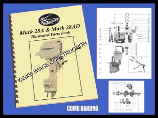 Mercury Mark 28A 28AD Illustrated Parts Book 27pg