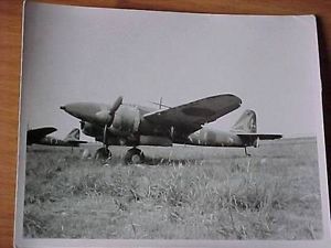 Original Vintage WWII Japanese Army Twin Engine Fighter Plane in Camo Photo