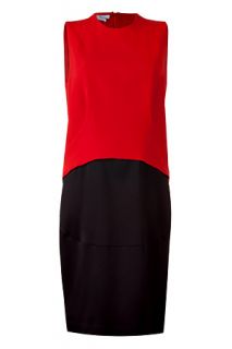 Red/Black Block Colored Dress by GIVENCHY