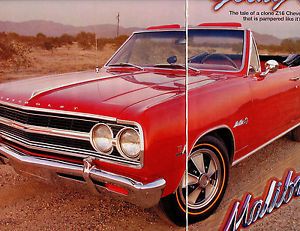 1965 Chevrolet Chevelle Malibu Convertible 7 Page Color Article Chevy