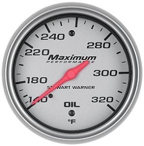 Stewart Warner Maximum Performance Oil Temperature Gauge 114570