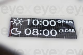 BS 001 Simple Custom Store Business Hours Sticker Vinyl Decal Sign Opening H
