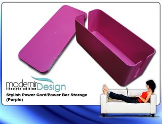 Modernir Design Home Decor Modern AC Cable Power Cord Storage Box Purple Color