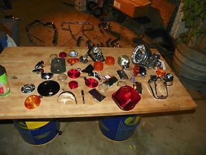 Harley Lighting Parts Lot Headlight Tail Light Turn Signals Touring Softail Dyna