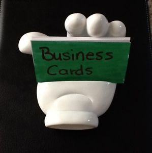 Disney Mickey Mouse Hand Glove Business Card Holder Office Display Great Gift
