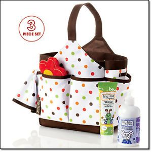 Avon Tiny Tillia Diaper Caddy Set and Free Personalized Bib Baby Diaper Bag