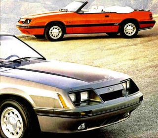 1986 Ford Mustang Brochure 5 0L LX GT Convertible SVO