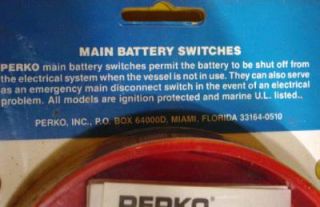 New 9106 Perko Marine Medium Duty Battery Electrical Disconnect Switch Boat RV