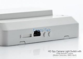 HD Spy Camera Light Switch GSM Remote Control MMS Alert