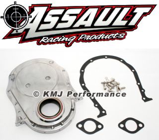 454 Chevy Polished Aluminum Timing Chain Cover Kit '66 '90 396 427 Big Block