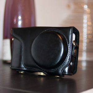 Black Leather Case Bag for Samsung Galaxy GC110 Camera EK GC100 Bag