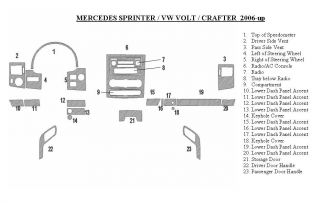 Mercedes Sprinter 2500 Freightliner VW Crafter Dash Trim Kit 2007 2012 Parts