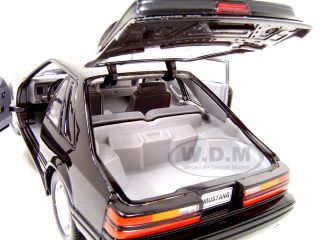 1986 Ford Mustang SVO Black 1 18 Scale Diecast Model