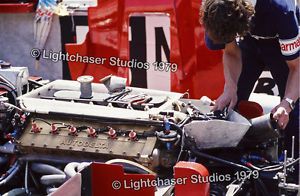 Niki Lauda Formula 1 1979 Brabham Alfa Romeo V12 Engine Original 35mm Slide