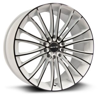 RTX Wheels Turbine White 17x7 5 5x100 114 3 Set of 4 Wheels
