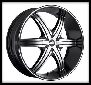 20" x 8 5" Avenue A606 Black Wheels Rims 33x12 50x20 Nitto Mud Grappler Tires