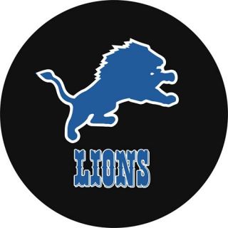 Detroit Lions Black Logo Tire Cover
