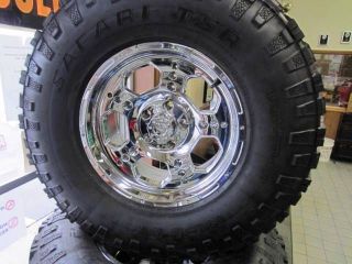 07 13 Jeep Wrangler Lifted 17" Chrome Liquidmetal Wheels 35" Kelly Safari Tires