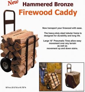 Heavy Duty Firewood Log Cart w 10" Pneumatic Tires