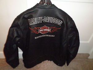 Genuine Harley Davidson "Ride Ready" Leather Jacket Mens 2XL