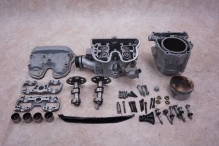 2002 02 Bombardier DS650 DS 650 Engine Cylinder Head Jug Piston Cams Caps