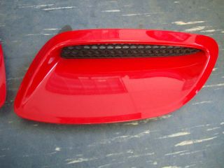2005 2006 Pontiac GTO Hood Scoops Torrid Red Vents RAM Air Pair LS2 Grilles