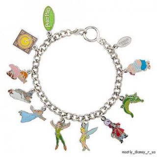 New  Peter Pan Tinker Bell Charm Bracelet Set Jewelry Lost Boy Fairy