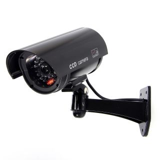 2 Pack Dummy Fake Security Camera Flashing Light Infrared LED CCTV Surveillance