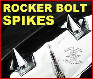 4 Chrome Spike Rocker Bolt Caps Harley 88 96 Engines