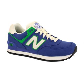 New Balance Rugby 574 WL574RUB Women Laced Textile Trainers Shoes Blue Green