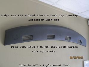 Dodge RAM Defroster ABS Dash Cap Overlay Hard Cover Black Unpainted New