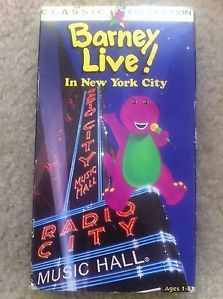 Barney Live in New York City VHS Video Tape Radio City Music Hall 75 ...