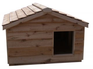 Heated Extra Large Insulated Cedar Outdoor Cat House Small Dog Feral Shelter