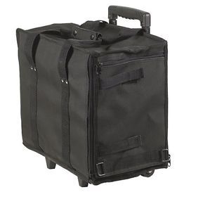 Premium Rolling Travel Case Jewelry Display Black Carrying Case w Wheels Deal