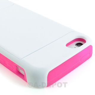 For Apple iPhone 5c Credit ID Card Flip Holder Case Cover Screen Protector