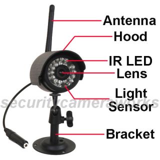 Security Camera Digital Wireless Audio Weatherproof IR LEDs Day Night Vision BWC