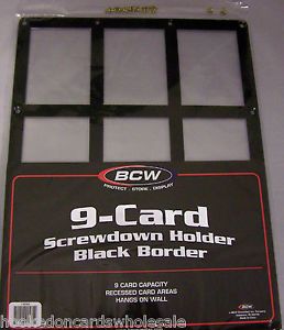 1 BCW 9 Card Black Border Screwdown Card Holder Display Case