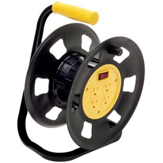 Coleman Cable 4 Outlets Retractable Extension Cord Reel