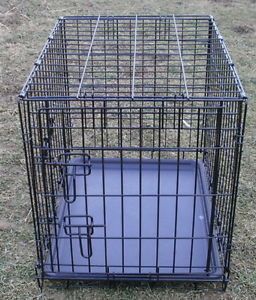 24" Wire Pet Crate Cage Dog Cat Portable Kennel