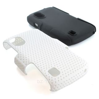 Black White Apex Hybrid Gel Hard Case Cover ZTE T Mobile Concord V768 Accessory