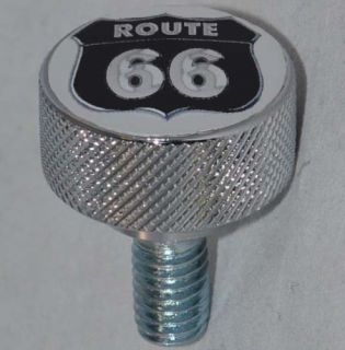 Chrome Billet "Route 66" Knurled Bolt for Harley Mounting Seat to Top Fender